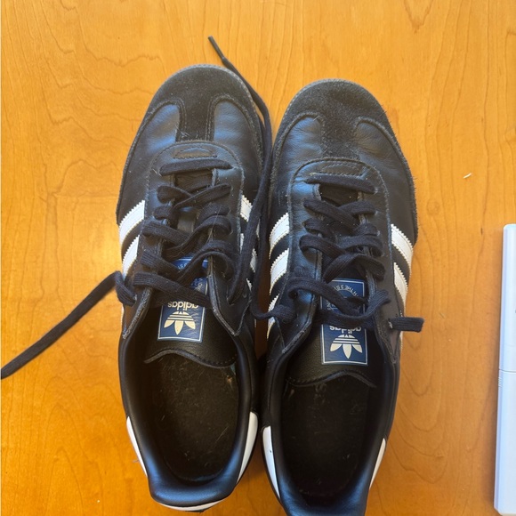 Adidas Samba Black with White Stripes Men's Sneakers - Picture 2 of 5